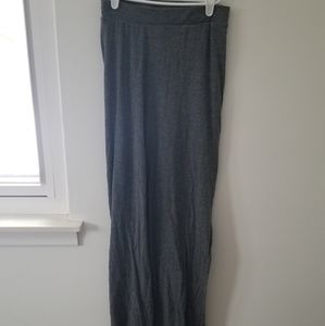 Womens Gray Maxi Skirt
